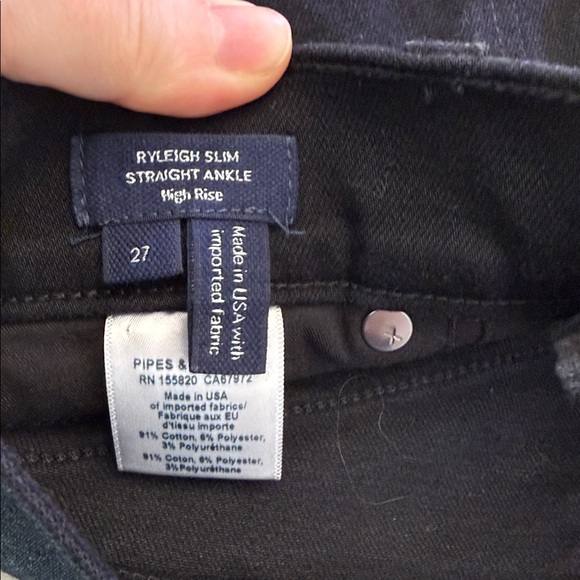 Veronica Beard Ryleigh SlimHigh Rise Straight Ankle Jeans in Onyx Size 27 - Picture 13 of 16